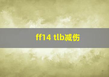 ff14 tlb减伤